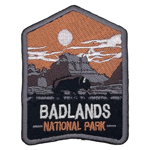 Badlands US National Park Patch Souvenir – besticktes Reiseabzeichen zum Aufbügeln auf Stoff – 63 National Park Collection von supersenter