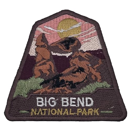 Big Bend US National Park Patch Souvenir – besticktes Reiseabzeichen zum Aufbügeln auf Stoff – 63 National Park Collection von supersenter