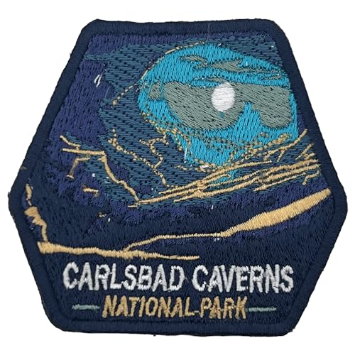 Carlsbad Caverns US National Park Patch Souvenir – besticktes Reiseabzeichen zum Aufbügeln auf Stoff – 63 National Park Collection von supersenter