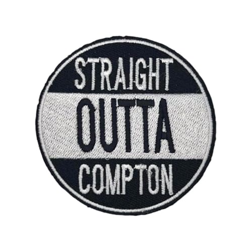 Compton CA – Straight Outta US Städte und internationale Länder repräsentieren – besticktes Abzeichen zum Aufbügeln auf Stoff von supersenter