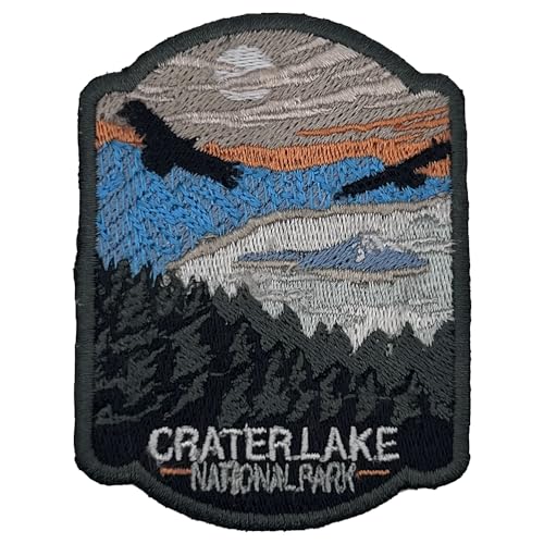 Crater Lake US National Park Patch Souvenir – besticktes Reiseabzeichen zum Aufbügeln auf Stoff – 63 National Park Collection von supersenter