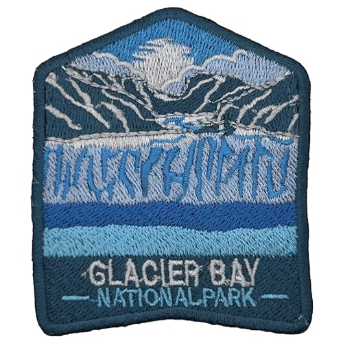 Glacier Bay US-Nationalpark-Aufnäher, Souvenir, bestickt, Reiseabzeichen, Bügelbild, Stoffapplikation – 63 National Park Collection von supersenter