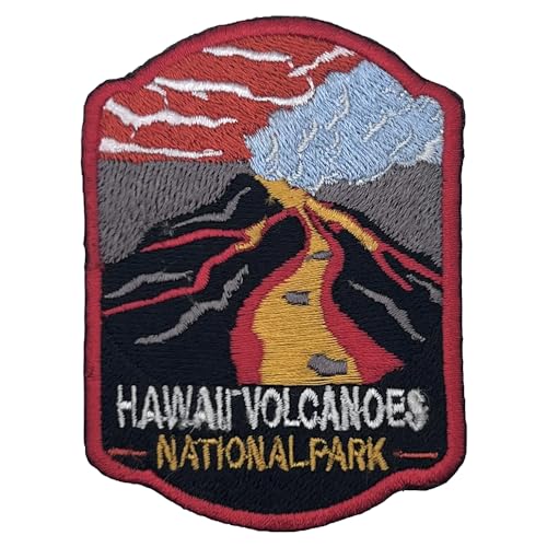 Hawaii Volcanoes US National Park Patch Souvenir – besticktes Reiseabzeichen zum Aufbügeln auf Transferstoff – 63 National Park Collection von supersenter