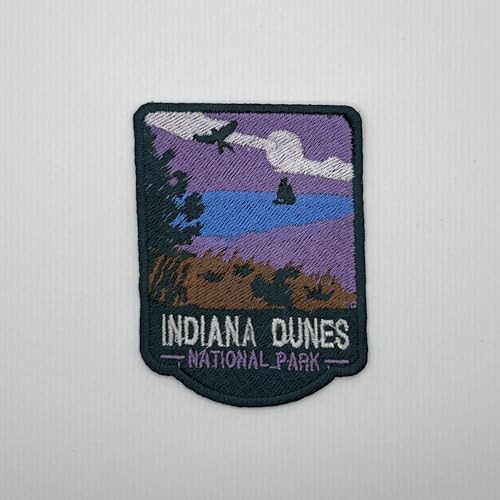 Indiana Dunes US National Park Patch Souvenir – besticktes Reiseabzeichen zum Aufbügeln auf Stoff – 63 National Park Collection von supersenter