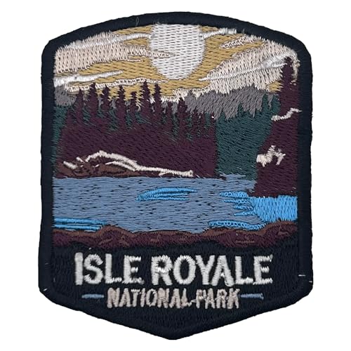 Isle Royale US National Park Patch Souvenir – besticktes Reiseabzeichen zum Aufbügeln auf Stoff – 63 National Park Collection von supersenter