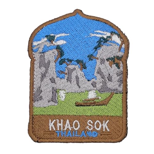 Khao Sok – Global International Park Patch Souvenir – besticktes Reiseabzeichen zum Aufbügeln auf Stoff – Major National Park Collection von supersenter