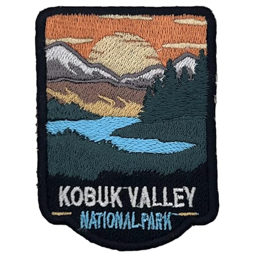 Kobuk Valley US National Park Patch Souvenir – besticktes Reiseabzeichen zum Aufbügeln auf Stoff – 63 National Park Collection von supersenter