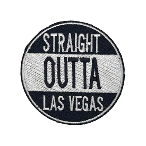 Las Vegas – Straight Outta US Städte und internationale Länder repräsentieren – besticktes Abzeichen zum Aufbügeln auf Stoff von supersenter