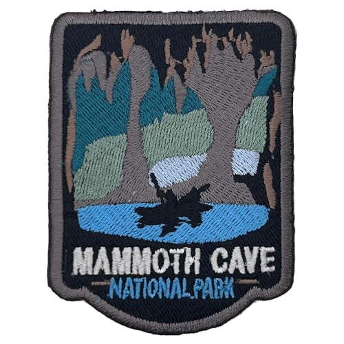 Mammuthöhle US-Nationalpark-Aufnäher, Souvenir, bestickt, Reiseabzeichen, Bügelbild, Stoffapplikation – 63 National Park Collection von supersenter