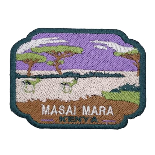 Masai Mara – Global International Park Patch Souvenir – besticktes Reiseabzeichen zum Aufbügeln auf Stoff – Major National Park Collection von supersenter