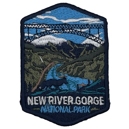 New River Gorge US National Park Patch Souvenir – besticktes Reiseabzeichen zum Aufbügeln auf Stoff – 63 National Park Collection von supersenter