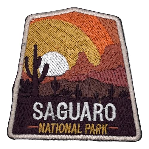 Saguaro US National Park Patch Souvenir – besticktes Reiseabzeichen zum Aufbügeln auf Stoff – 63 National Park Collection von supersenter