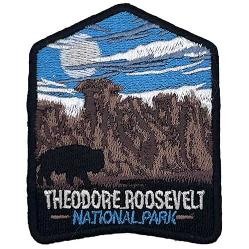 Theodore Roosevelt US-Nationalpark-Aufnäher, Souvenir, bestickt, Reiseabzeichen, Bügelbild, Stoffapplikation – 63 National Park Collection von supersenter