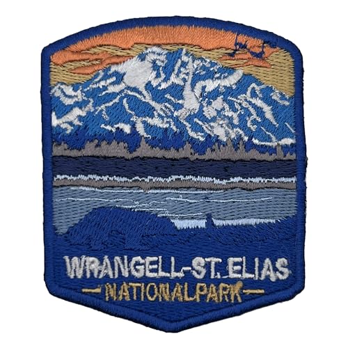 Wrangell-St. Elias US-Nationalpark-Aufnäher, Souvenir, bestickt, Reiseabzeichen, Bügelbild, Stoffapplikation – 63 National Park Collection von supersenter