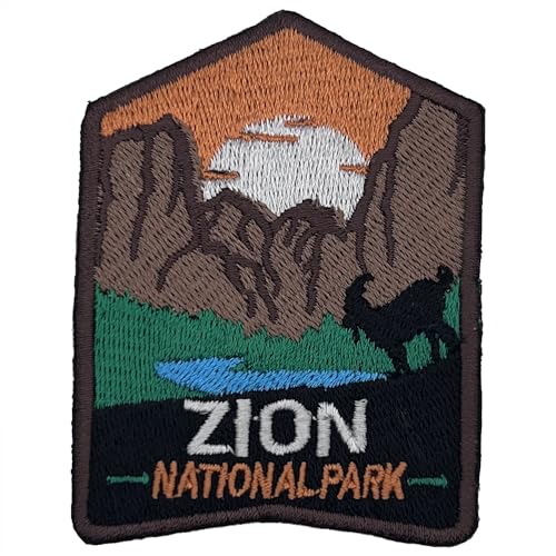 Zion US National Park Patch Souvenir – besticktes Reiseabzeichen zum Aufbügeln auf Stoff – 63 National Park Collection von supersenter