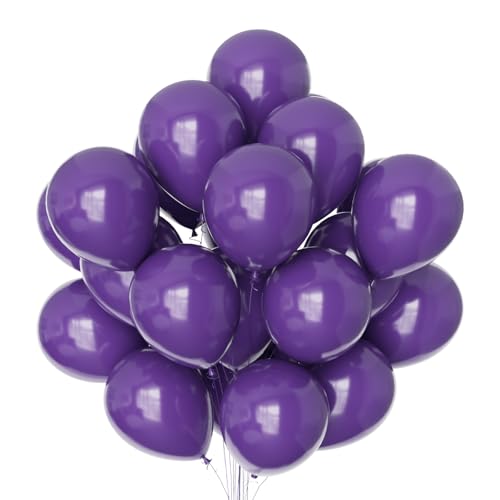 susiodeu 20er Set Geburtstagsballons Partyballons Latex Latex Partyballons für Geburtstagsfeier Geburtstagsdekorationen für Frauen, Hellviolett 20 Stück, 12 Zoll von susiodeu