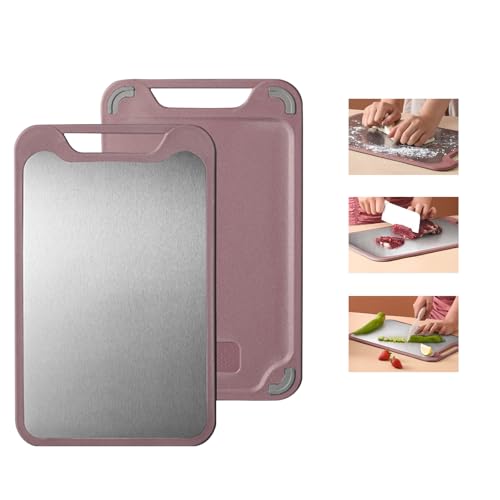 Chopping Boards for Kitchens Titanium Cutting Board,Titanium Cutting Boards for Kitchen-Cutting Edge Hygiene & Durability,304 Stainless Steel Cutting Boards,Stainless Non Stick Chopping von suzmei