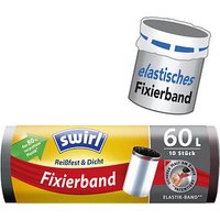 swirl® Müllbeutel Reißfest & Dicht 5022 60,0 l schwarz, 10 St. von swirl®