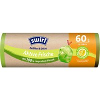 swirl® Müllbeutel Reißfest & Dicht Aktive Frische 4638 60,0 l grün, 8 St. von swirl®