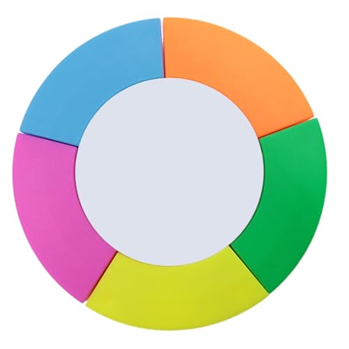 syayw Mehrfarbige Textmarker, mehrfarbige Textmarker, tragbare Textmarker, Studentenmarker, fluoreszierende Markierungsstifte in Form eines Blütenblattreifens, Marker von syayw