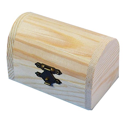 szaerfa Szerfa kleine Holzschatulle Schmuckschatulle Schatztruhe Armband Geschenkschachtel Fall Kinder Kunsthandwerk Kunst Aufbewahrungsbox Dekoration Schatzkiste unbemalt von szaerfa