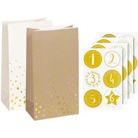 Adventskalender-Set "Goldene Punkte" - Groß von Heyda