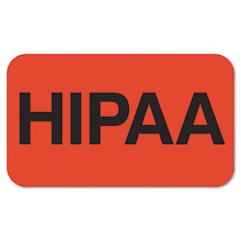 Tabbies "HipAA" 250 Etiketten/Rolle, 3,8 x 2,2 cm, fluoreszierendes Rot (MAP7190) von tabbies