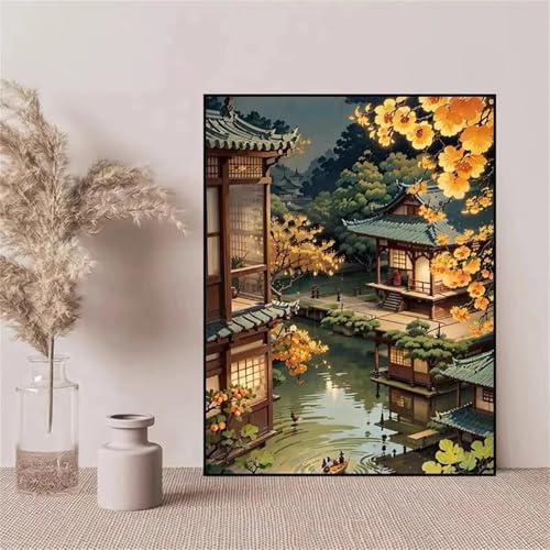 taesdvry Diamond Painting Set für Erwachsene,Architektonische Ansicht Diamond Art Erwachsene Full DIY Diamant Kunst Malerei Bilder Home Wand Dekor Square Drill 40x60cm von taesdvry