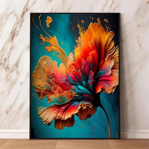 taesdvry Kunst Blumen Diamond Painting Kits Für Erwachsene, 5D Diamond Art Kits Für Anfänger,Round Drill DIY Vollbohrerbild Mit Diamant Malerei Bilder Home Wand Dekor 25x45cm von taesdvry