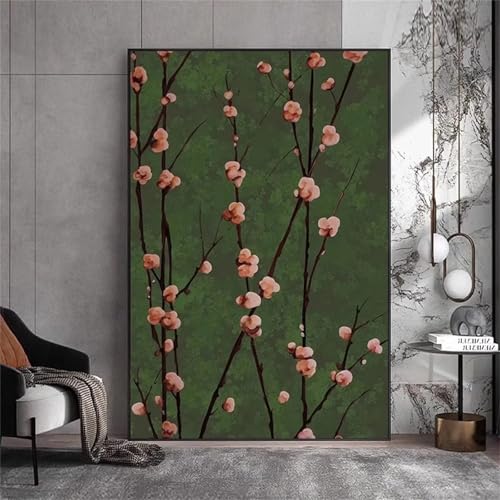 taesdvry Zweig Blumen Diamond Painting Kits Für Erwachsene, 5D Diamond Art Kits Für Anfänger,Round Drill DIY Vollbohrerbild Mit Diamant Malerei Bilder Home Wand Dekor 40x60cm von taesdvry