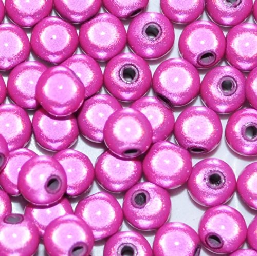 taffbeads 5 mm 3D-Illusion Miracle Acrylperlen, 80 Stück/Beutel für DIY Handwerk und Schmuckherstellung (Deep Pink) von taffbeads