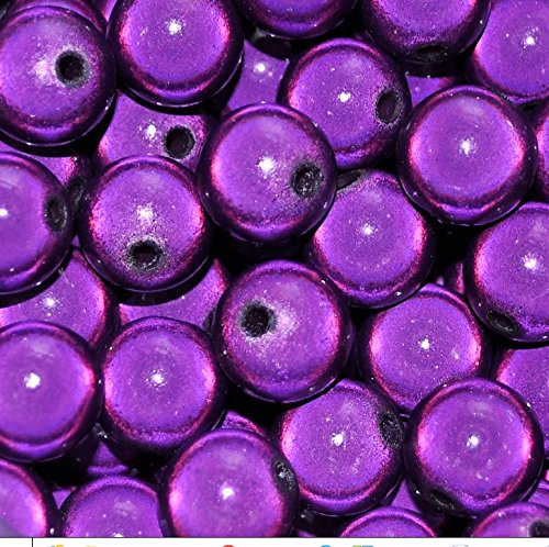 taffbeads 5 mm 3D-Illusionswunder Acrylperlen, 80 Stück/Beutel für DIY Handwerk und Schmuckherstellung (Dunkelviolett) von taffbeads