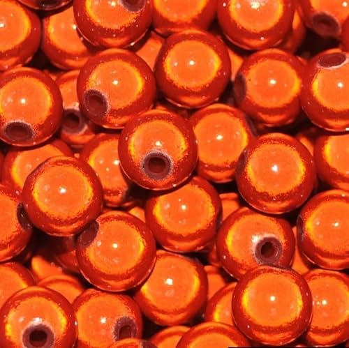 taffbeads 5 mm 3D-Illusionswunder Acrylperlen, 80 Stück/Beutel für DIY Handwerk und Schmuckherstellung (Orange) von taffbeads