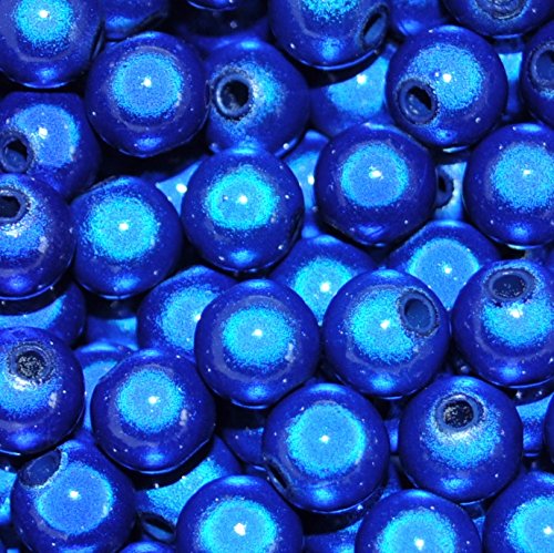 taffbeads 5 mm 3D-Illusionswunder Acrylperlen, 80 Stück/Beutel für DIY Handwerk und Schmuckherstellung (dunkelblau) von taffbeads