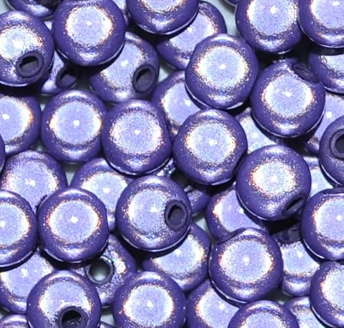 taffbeads 5 mm 3D-Illusionswunder Acrylperlen, 80 Stück/Beutel für DIY Handwerk und Schmuckherstellung (lila) von taffbeads