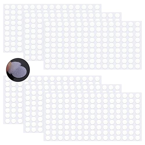 talifoca Klebe punkte, 1080 Stück Punkte Selbstklebende Klettpunkte 540 Paare 10 mm Schleifenpunkte Selbstklebend Rund Doppelseitig klebend Klettverschluss für Papier, Kunststoff, Glas, Leder, Metall von talifoca