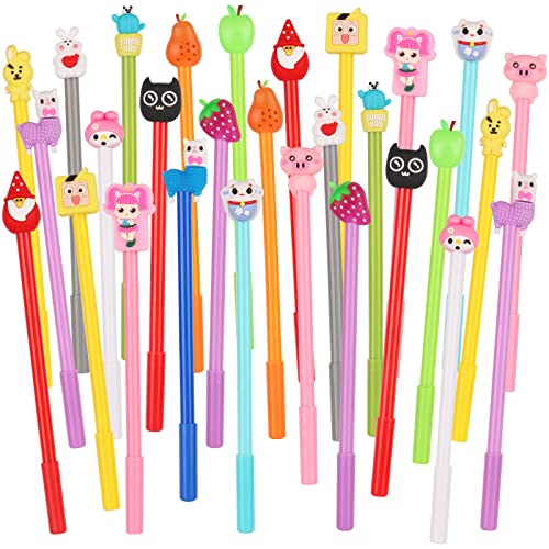 talifoca 30 Stück Gel Pen Tier Stifte Geschenk Party Kinder Kugelschreiber Lustige Niedliche Stifte Kinder Spaß Gadgets Geschenke Geburtstag Party Gadgets Schulbedarf Kinder Geschenke von talifoca