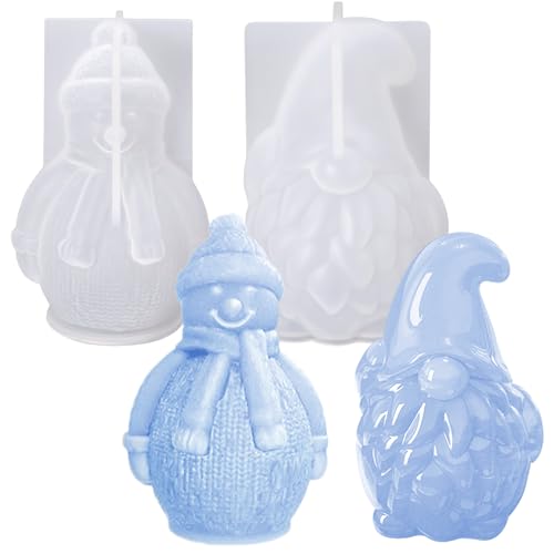 3D Silikonform Weihnachten Kerzenform DIY Schneemann Gießform Fondant Silikon Form Kerzengießform 3D Weihnachten Seifenform für DIY Weihnachtsschmuck Dekoration von taonganui