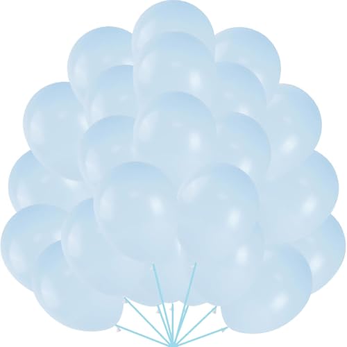 Luftballons Blau, 60 Stück 12 Zoll Blau Pastell Luftballon Blaue Latex Ballon Blue Helium Balloons für Geburtstag Hochzeit Valentinstag Verlobung Babyparty Party Deko von tarumedo