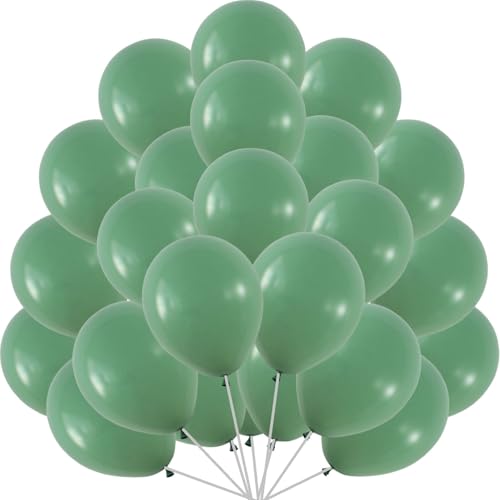 Luftballons Sand Weiß, 60 Stück 12 Zoll Retro Creme Weiss Luftballon Sand Weißer Latex Ballon Balloons Beige für Geburtstag Hochzeit Valentinstag Verlobung Babyparty Party Deko (Grün) von tarumedo