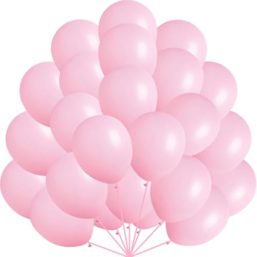 Luftballons Rosa, 60 Stück 12 Zoll Rosa Pastell Luftballon Rosa Latex Ballon Pink Helium Balloons für Geburtstag Hochzeit Valentinstag Verlobung Babyparty Party Deko von tarumedo