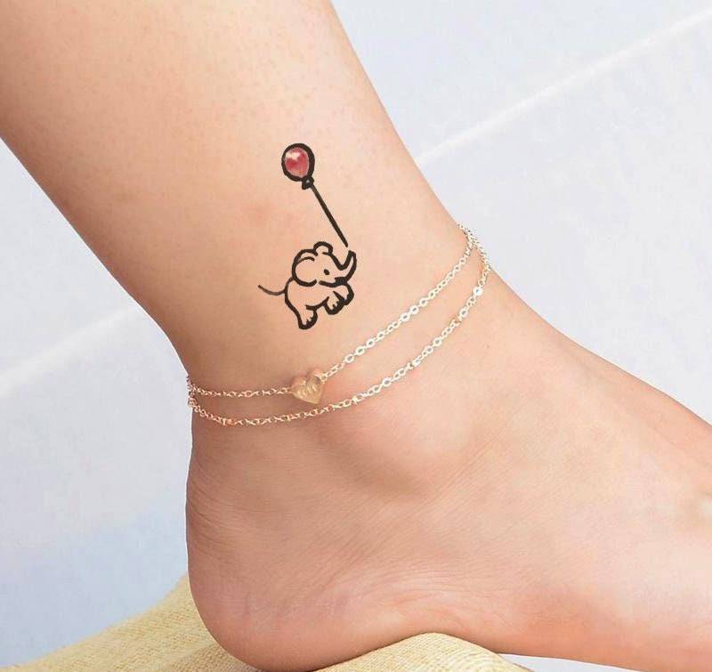 Mini Temporäres Tattoo/Elefant Ballon Schönes von tattooprint