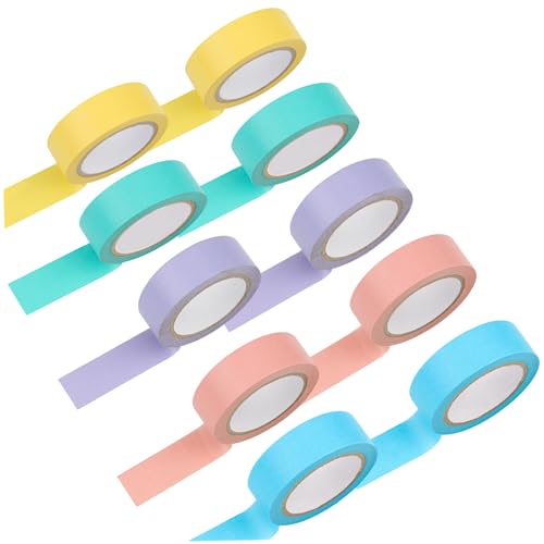 Highlighter Tape Highlighter Tape Strip Translucent entfernbare Registerkarten -Seiten -Markierungsklebebuchbuch Registerkarte "Office Supply" 10pcs 5Colors von tddouck