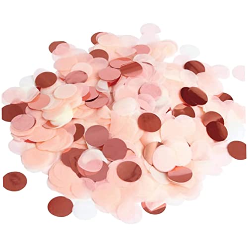 tddouck 60 Gramm Roségold Konfetti Tissue Paper Tisch Konfetti, runde Tissue Paper Tisch Konfetti Punkte für Hochzeits Geburtstagsfeier Dekorationen Partyzubehör von tddouck