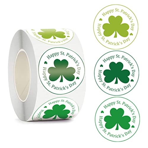 tddouck Aufkleber und Aufklebersammlungen St. Patricks Day Aufkleber Green Shamrock Aufkleber Lucky Seal Label für Irish Party Supply 500pcs von tddouck