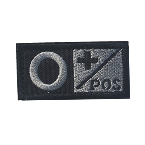 tddouck Blutgruppe Abzeichen Nylon gestickt Moral Emblem Applizes Dekorative Patches Typ O POS Blutgruppe Abzeichen von tddouck