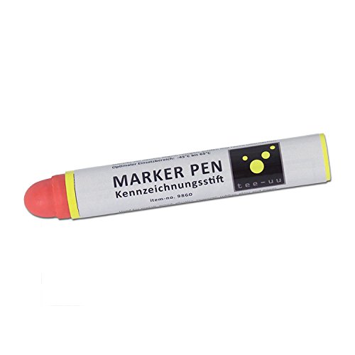 tee-uu MARKER PEN Kennzeichnungsstift in 2 Farben 14 cm Länge, Farben:Rot von tee-uu