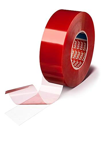 Tesa 4965 Klebeband, doppelseitig, für Laminier- und Befestigungen, Pet Unterstützung, Acryl, stark haftend, 205μm, 50 m x 50 mm, transparent, Packung à 18 Stück von tesa