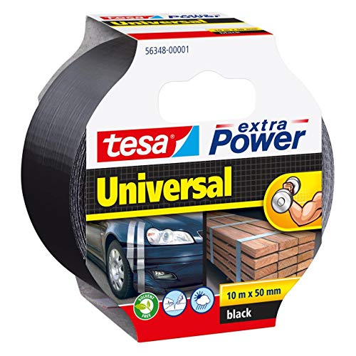 TesaÃÃ© Gewebeklebeband extra Power Universal, 10 m x 48 mm, schwarz von tesa