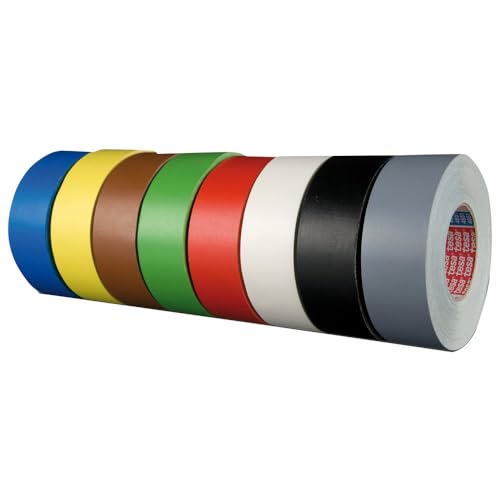 tesa Gewebeband 4651, 19 mm x 25 m, grau 04651-00209-00 (Klebeband Gewebeklebeband Panzerband Panzertape Klebeband Bodenmarkierband Bodenmarkierungsband) von tesa